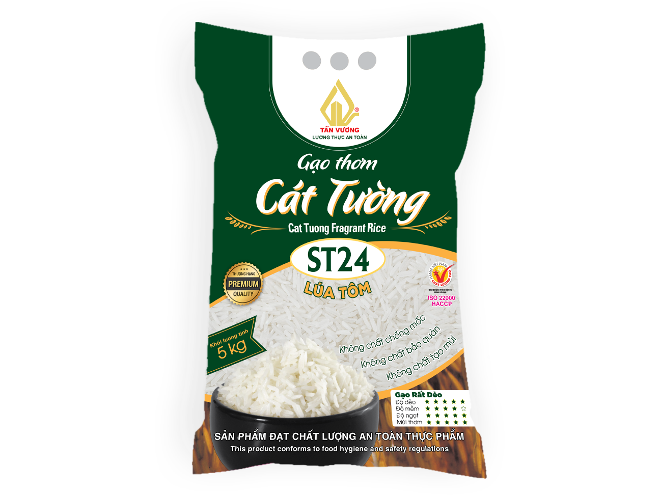 Gạo thơm Cát Tường ST24