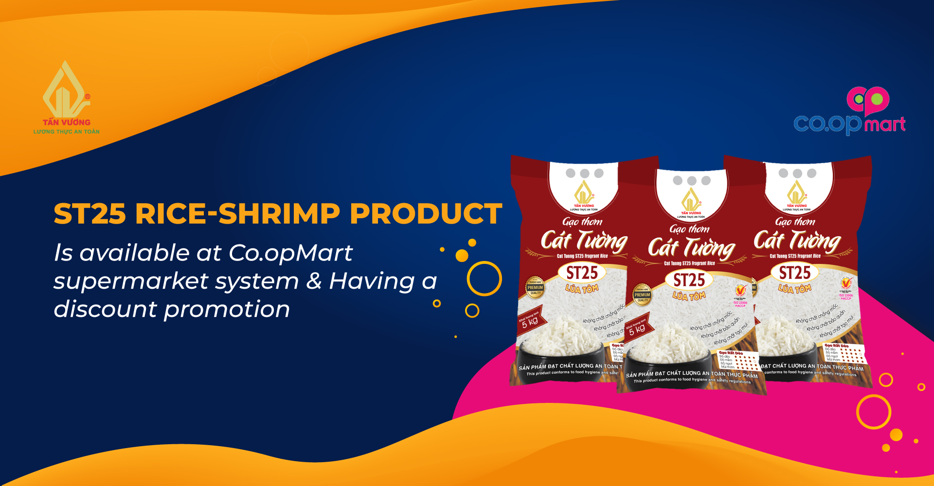 ST25 rice-shrimp product at Co.opMart